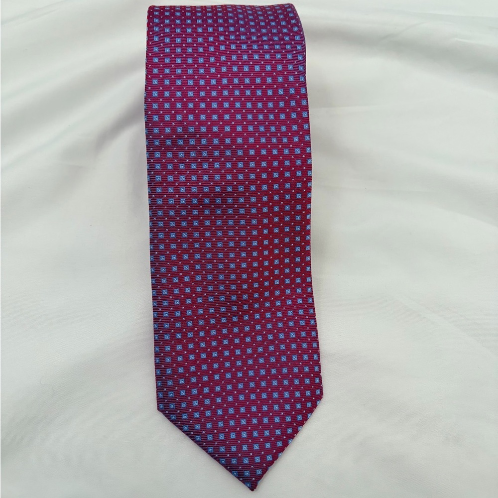 Jos. A. Bank Burgundy and Light Blue Tie